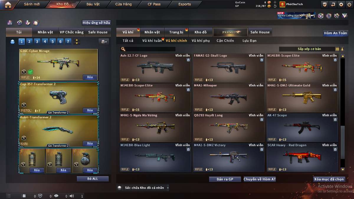 shop acc cf uy tin gia re